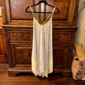 Lovestitch Yellow and Gray Strappy Dress Size Medium